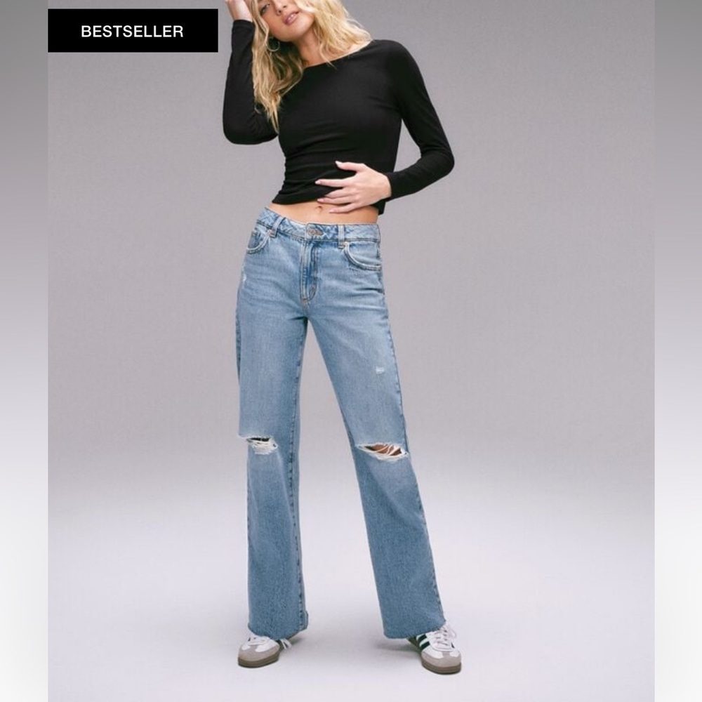 Garage Womens Medium Wash '90's Straight Leg Jeans Size 25